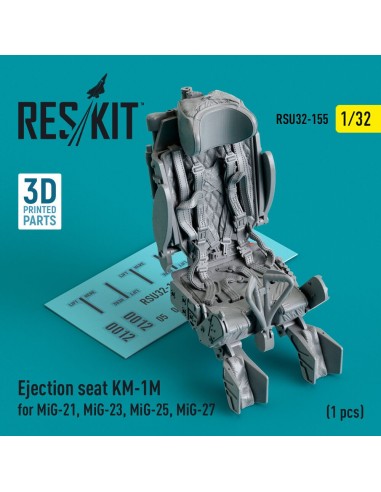 Ejection seat KM-1M for MiG-21, MiG-23, MiG-25, MiG-27 (1 pcs) (3D Printed) 