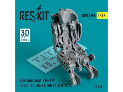 Ejection seat KM-1M for MiG-21, MiG-23, MiG-25, MiG-27 (1 pcs) (3D Printed) 