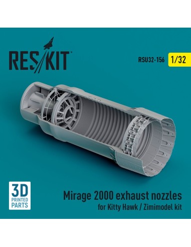 Mirage 2000 exhaust nozzle for Kitty Hawk / Zimimodel kit (3D Printed) 