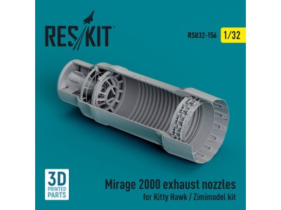 Mirage 2000 exhaust nozzle for Kitty Hawk / Zimimodel kit (3D Printed) 