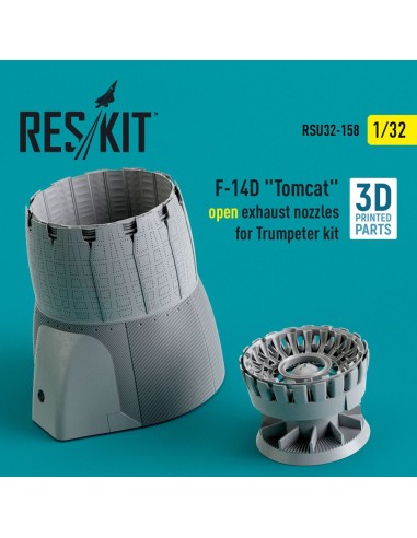 F-14D Tomcat open exhaust nozzles for Trumpeter kit (3D Printed) 