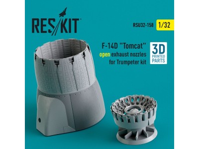 F-14D Tomcat open exhaust nozzles for Trumpeter kit (3D Printed) 