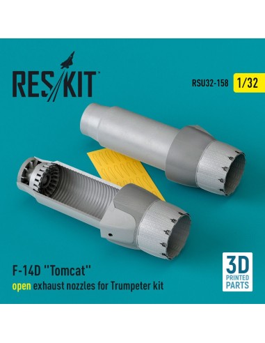 F-14D Tomcat open exhaust nozzles for Trumpeter kit (3D Printed) 