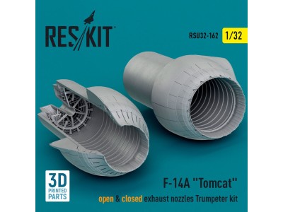 F-14A Tomcat open & closed exhaust nozzles Trumpeter kit (3D Printed) 
