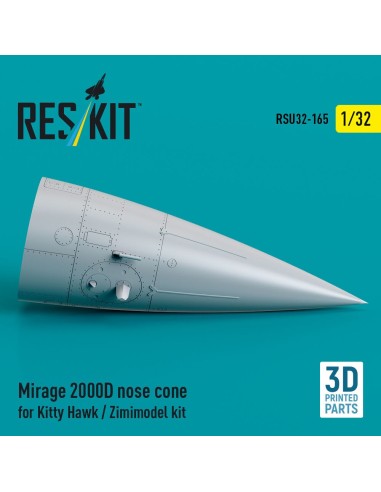 Mirage 2000D nose cone for Kitty Hawk / Zimimodel kit (3D Printed) 