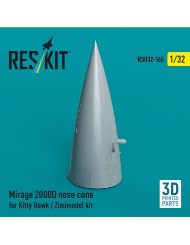 Mirage 2000D nose cone for Kitty Hawk / Zimimodel kit (3D Printed) 