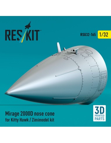 Mirage 2000D nose cone for Kitty Hawk / Zimimodel kit (3D Printed) 