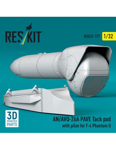 AN/AVQ-26A PAVE Tack pod with pilon for F-4 Phantom II (3D Printed) 