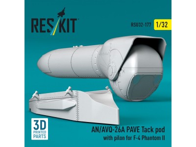 AN/AVQ-26A PAVE Tack pod with pilon for F-4 Phantom II (3D Printed) 