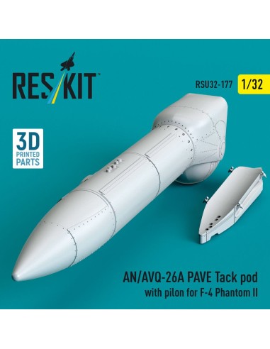 AN/AVQ-26A PAVE Tack pod with pilon for F-4 Phantom II (3D Printed) 