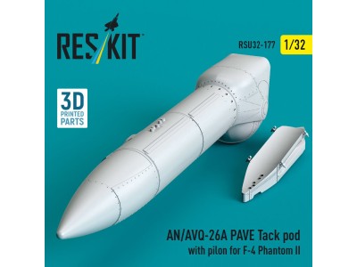 AN/AVQ-26A PAVE Tack pod with pilon for F-4 Phantom II (3D Printed) 