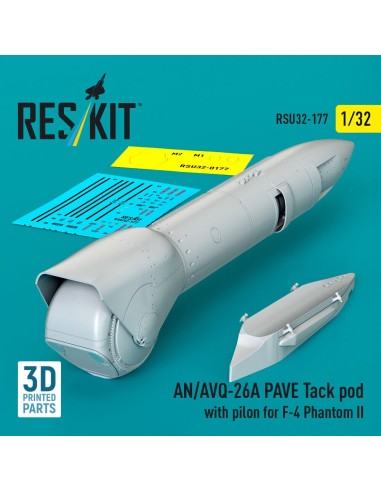 AN/AVQ-26A PAVE Tack pod with pilon for F-4 Phantom II (3D Printed) 