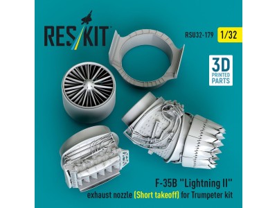 F-35B Lightning II exhaust nozzle (Short takeoff) for Trumpeter kit (3D printed) 