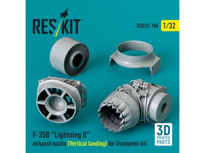F-35B Lightning II exhaust nozzle (Vertical landing) for Trumpeter kit (3D printed) 