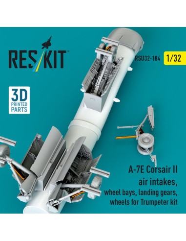 A-7E Corsair II air intakes, wheel bays, landing gears, wheels for Trumpeter kit (3D Printed) 