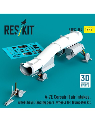A-7E Corsair II air intakes, wheel bays, landing gears, wheels for Trumpeter kit (3D Printed) 
