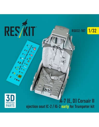 A-7 (E, D) Corsair II ejection seat IC-2 / IG-2 early for Trumpeter kit (3D Printed) 