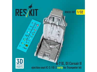 A-7 (E, D) Corsair II ejection seat IC-2 / IG-2 early for Trumpeter kit (3D Printed) 