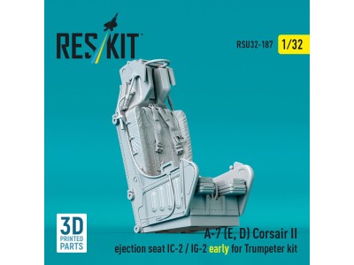 A-7 (E, D) Corsair II ejection seat IC-2 / IG-2 early for Trumpeter kit (3D Printed) 