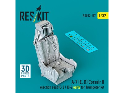 A-7 (E, D) Corsair II ejection seat IC-2 / IG-2 early for Trumpeter kit (3D Printed) 
