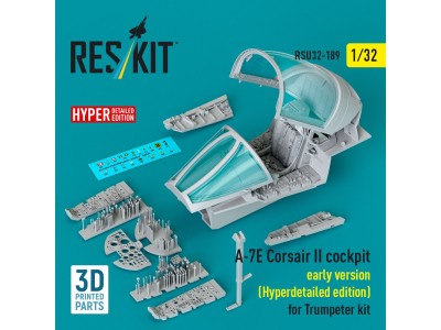 A-7E Corsair II early cockpit (Hyperdetailed edition) for Trumpeter kit (3D Printed) 