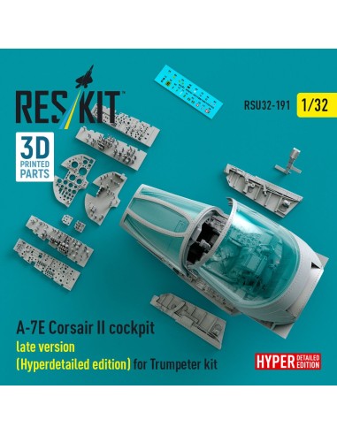 A-7E Corsair II late cockpit (Hyperdetailed edition) for Trumpeter kit (3D Printed) 