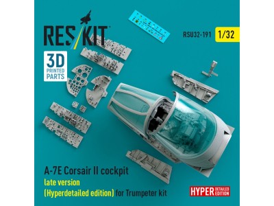 A-7E Corsair II late cockpit (Hyperdetailed edition) for Trumpeter kit (3D Printed) 