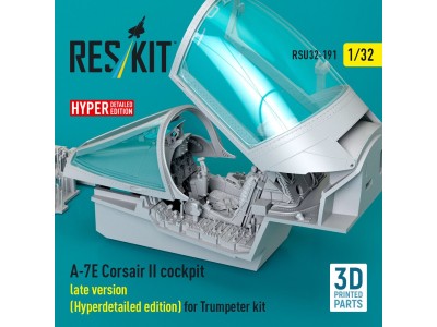 A-7E Corsair II late cockpit (Hyperdetailed edition) for Trumpeter kit (3D Printed) 