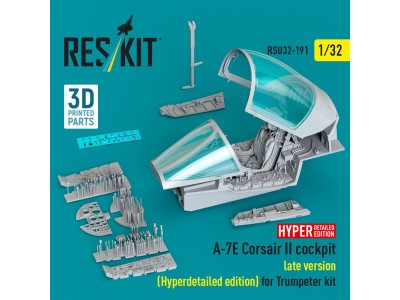 A-7E Corsair II late cockpit (Hyperdetailed edition) for Trumpeter kit (3D Printed) 