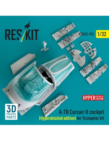 A-7D Corsair II cockpit (Hyperdetailed edition) for Trumpeter kit (3D Printed) 