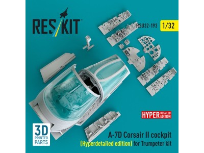 A-7D Corsair II cockpit (Hyperdetailed edition) for Trumpeter kit (3D Printed) 