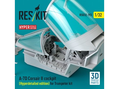 A-7D Corsair II cockpit (Hyperdetailed edition) for Trumpeter kit (3D Printed) 