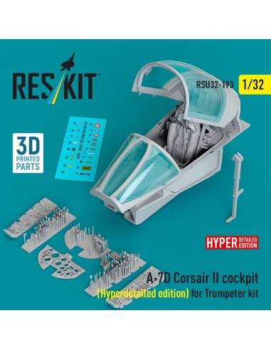 A-7D Corsair II cockpit (Hyperdetailed edition) for Trumpeter kit (3D Printed) 