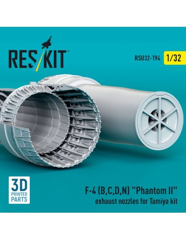 F-4 (B, C, D, N) Phantom II exhaust nozzles for Tamiya kit (3d Printed) 