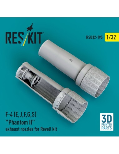 F-4 (E, J, F, G, S) Phantom II exhaust nozzles for Revell kit (3D Printed) 