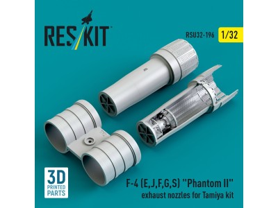 F-4 (E, J, F, G, S) Phantom II exhaust nozzles for Tamiya kit (3D Printed) 
