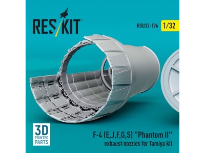 F-4 (E, J, F, G, S) Phantom II exhaust nozzles for Tamiya kit (3D Printed) 