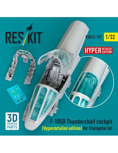 F-105D Thunderchief cockpit (Hyperdetailed edition) for Trumpeter kit (3D Printed) 