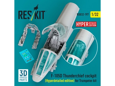 F-105D Thunderchief cockpit (Hyperdetailed edition) for Trumpeter kit (3D Printed) 