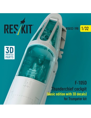 F-105D Thunderchief cockpit (Basic edition with 3D decals) for Trumpeter kit (3D Printed) 