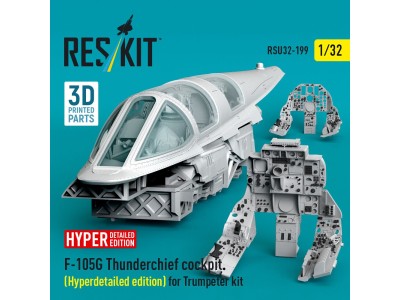F-105G Thunderchief cockpit (Hyperdetailed edition) for Trumpeter kit (3D Printed) 