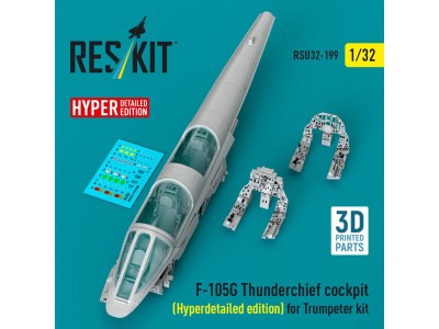 F-105G Thunderchief cockpit (Hyperdetailed edition) for Trumpeter kit (3D Printed) 
