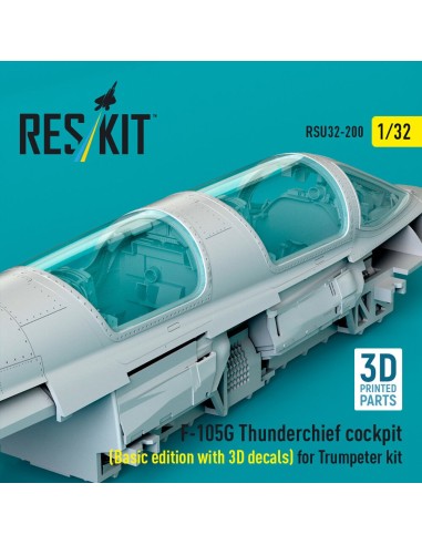 F-105G Thunderchief cockpit (Basic edition with 3D decals) for Trumpeter kit (3D Printed) 
