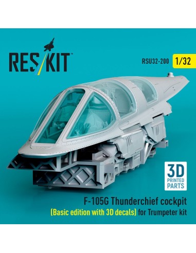 F-105G Thunderchief cockpit (Basic edition with 3D decals) for Trumpeter kit (3D Printed) 