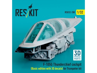 F-105G Thunderchief cockpit (Basic edition with 3D decals) for Trumpeter kit (3D Printed) 