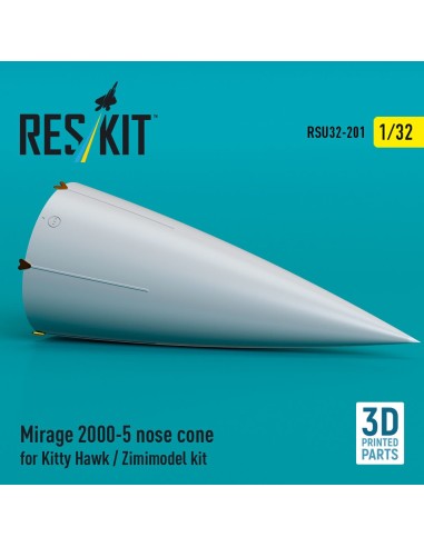 Mirage 2000-5 nose cone for Kitty Hawk / Zimimodel kit (3D Printed) 