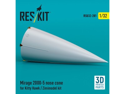 Mirage 2000-5 nose cone for Kitty Hawk / Zimimodel kit (3D Printed) 