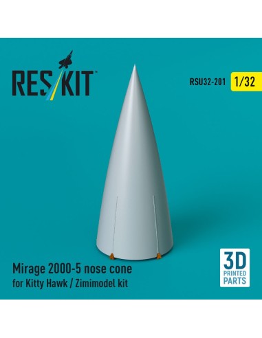 Mirage 2000-5 nose cone for Kitty Hawk / Zimimodel kit (3D Printed) 