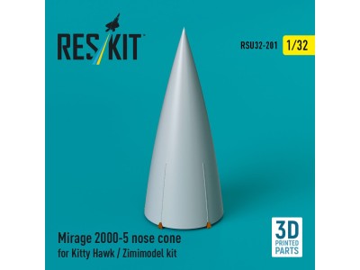 Mirage 2000-5 nose cone for Kitty Hawk / Zimimodel kit (3D Printed) 