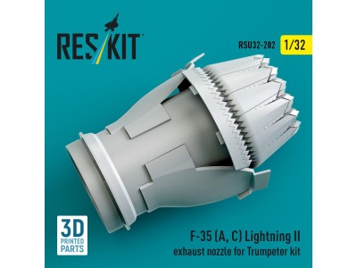 F-35 (A, ?) Lightning II exhaust nozzle for Trumpeter kit (3D Printed) 
